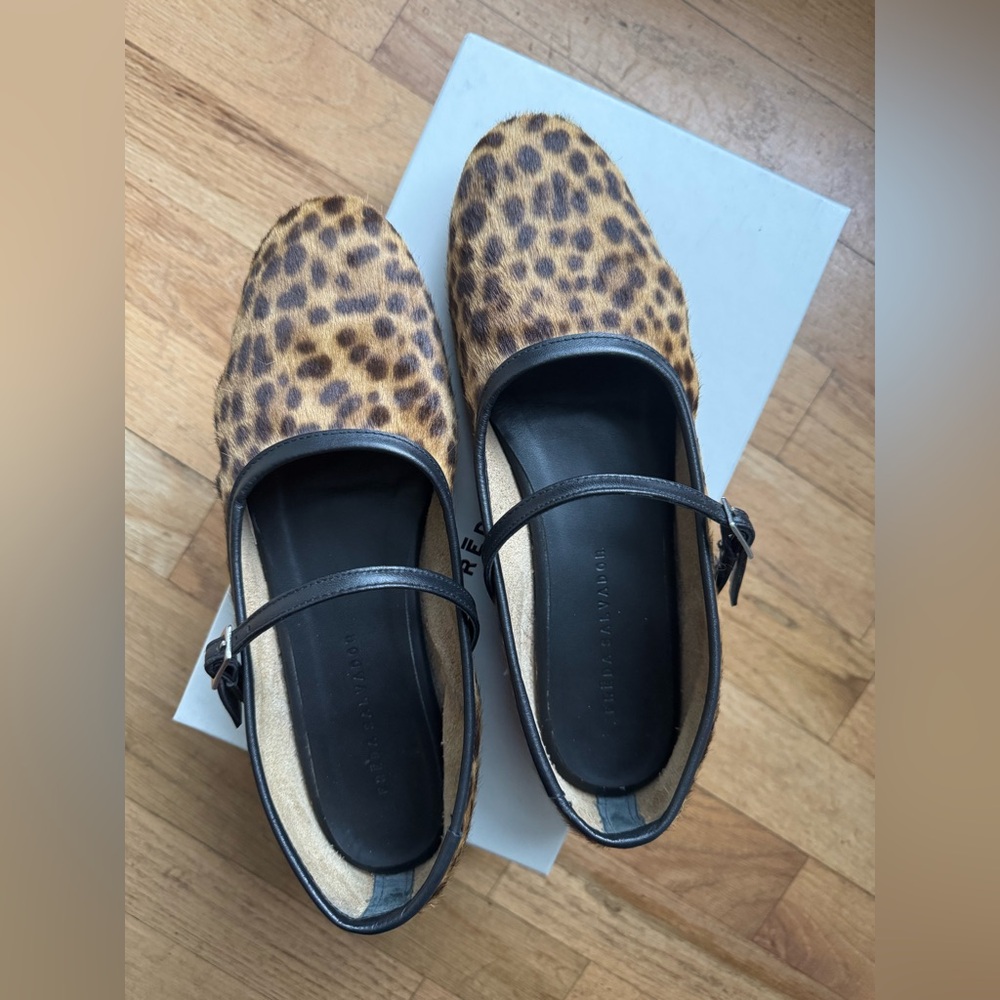 Freda Salvador Laurel Mary Jane, Limited Edition Leopard Haircalf, 7.5 - Picture 3 of 11